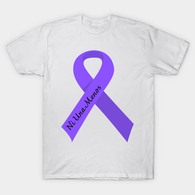 Ni una menos purple ribbon T-Shirt by jeune98